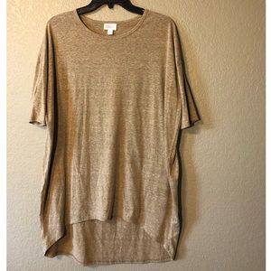 LulaRoe Irma Heather Beige Tunic